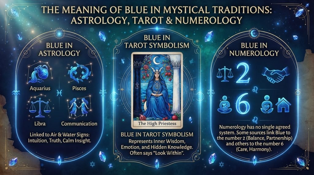 Blue Color Meaning in Astrology, Tarot & Numerology