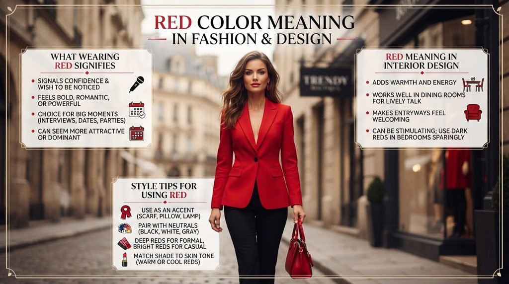 Red Color Meaning in Fashion & Design