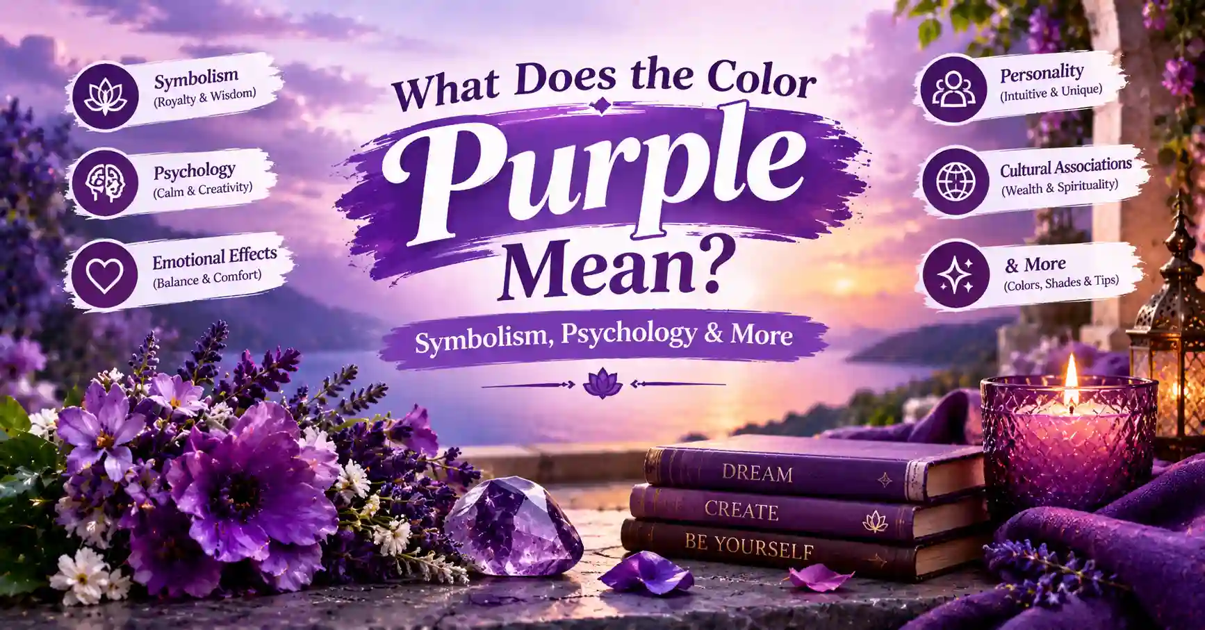 Purple color meaning, symbolism, psychology, and emotional effects